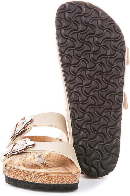 Birkenstock Arizona Floral Kids in Zand voor Kinderen | Normale Pasvorm