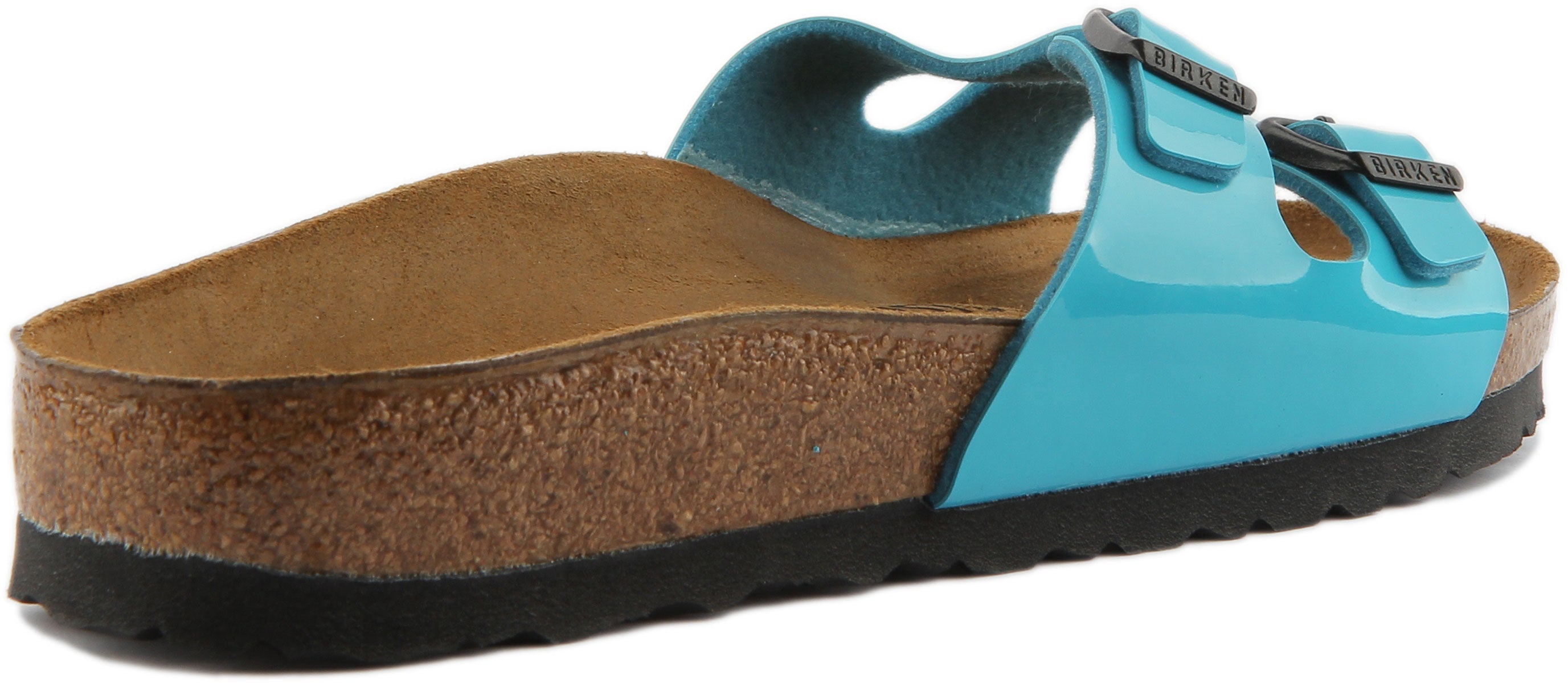 Sandales Birkenstock Ibiza Birko Flor à double lanière pour femmes en bleu marine