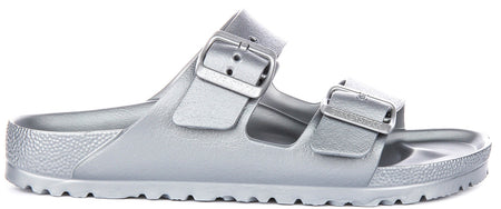 Birkenstock Arizona Eva in Zilver | Smalle Pasvorm