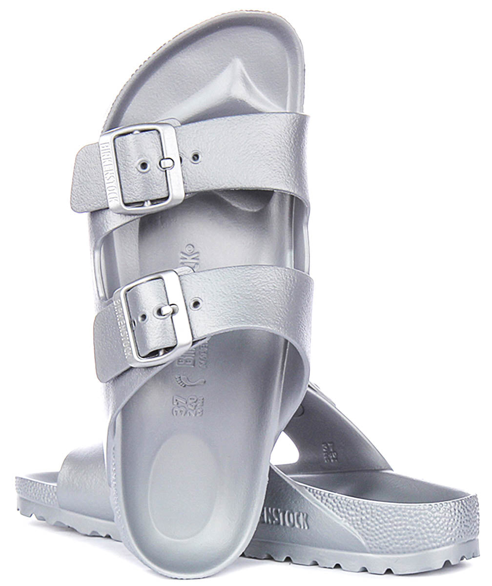 Birkenstock Arizona Eva in Zilver | Smalle Pasvorm