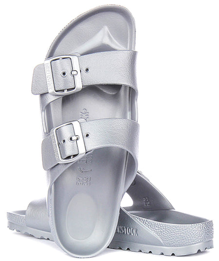 Birkenstock Arizona Eva in Zilver | Smalle Pasvorm