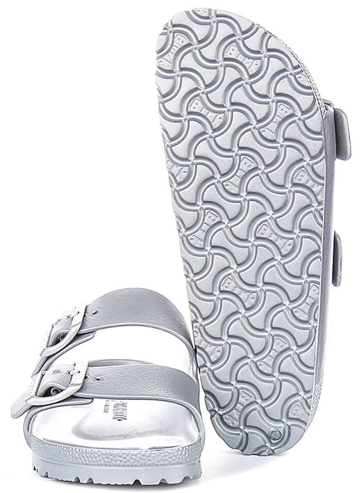 Birkenstock Arizona Eva i Silver | Smal passform