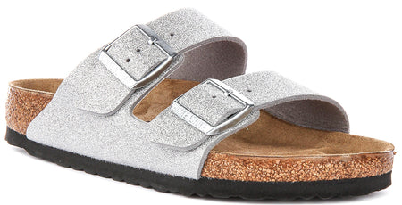 Birkenstock Arizona BS in Zilver Metallic | Normale Pasvorm