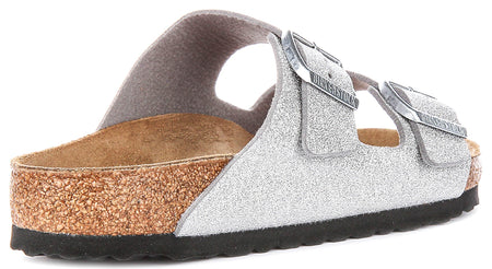 Birkenstock Arizona BS in Zilver Metallic | Normale Pasvorm