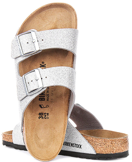 Birkenstock Arizona BS in Zilver Metallic | Normale Pasvorm