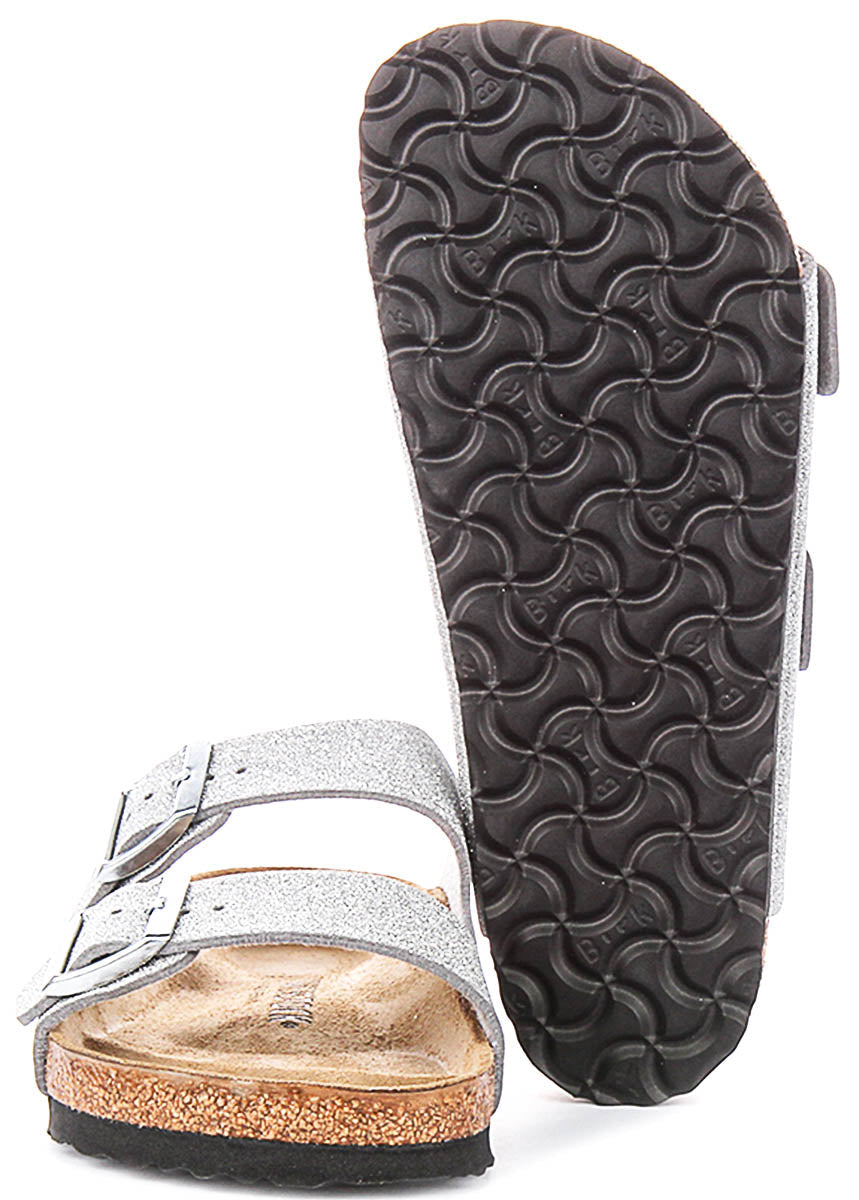 Birkenstock Arizona BS in Zilver Metallic | Normale Pasvorm