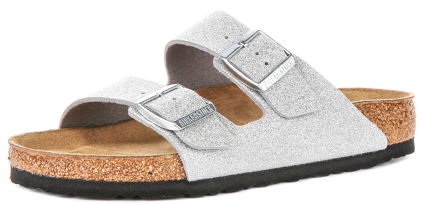 Birkenstock Arizona BS i Silvermetallic | Normal passform