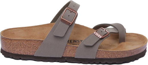 Sandalia Birkenstock Mayari eléctrica de tiras metálicas para mujer en piedra
