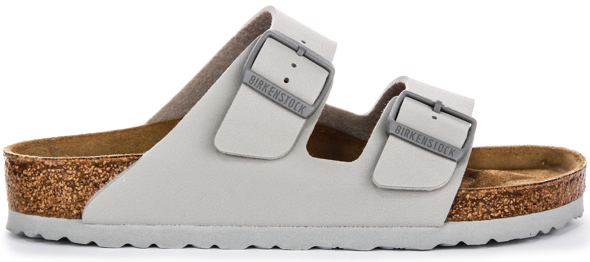 Birkenstock Arizona BF Twee Verstelbare Bandjes Dames Sandalen van Birko Flor in Steen