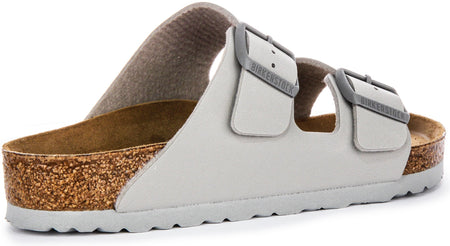 Birkenstock Arizona BF Twee Verstelbare Bandjes Dames Sandalen van Birko Flor in Steen