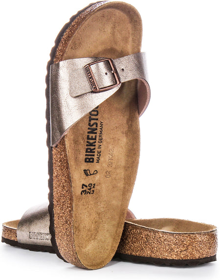 Sandales Birkenstock Madrid BF en Birko Flor taupe pour femmes