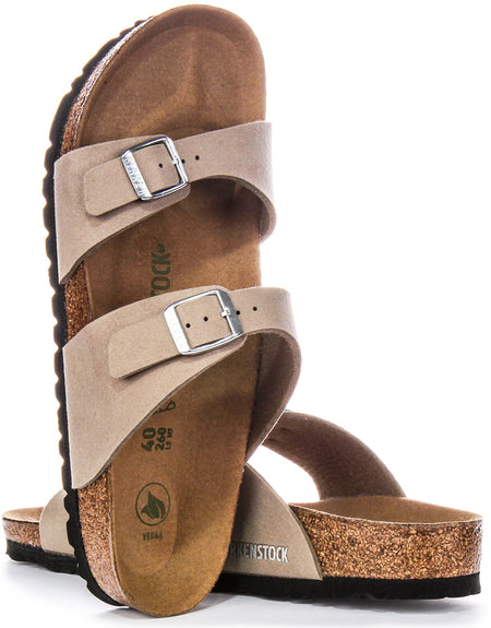 Sandales véganes Birkenstock Sydney BS à deux brides réglables taupe