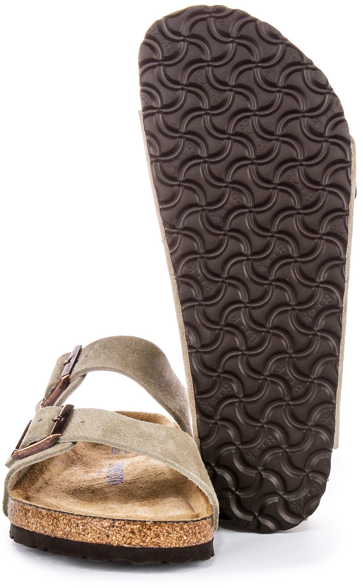 Birkenstock Arizona con suela suave en topo  
