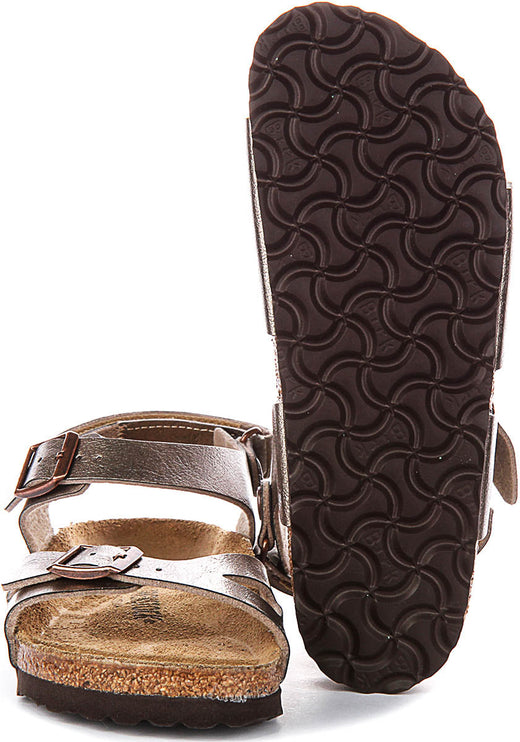 Birkenstock Rio Plain Kids in Taupe voor Junioren | Smalle Pasvorm