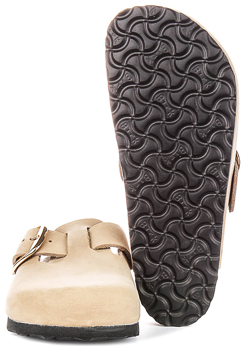 Birkenstock Boston Big Buckle en Tabaco | Ajuste Regular