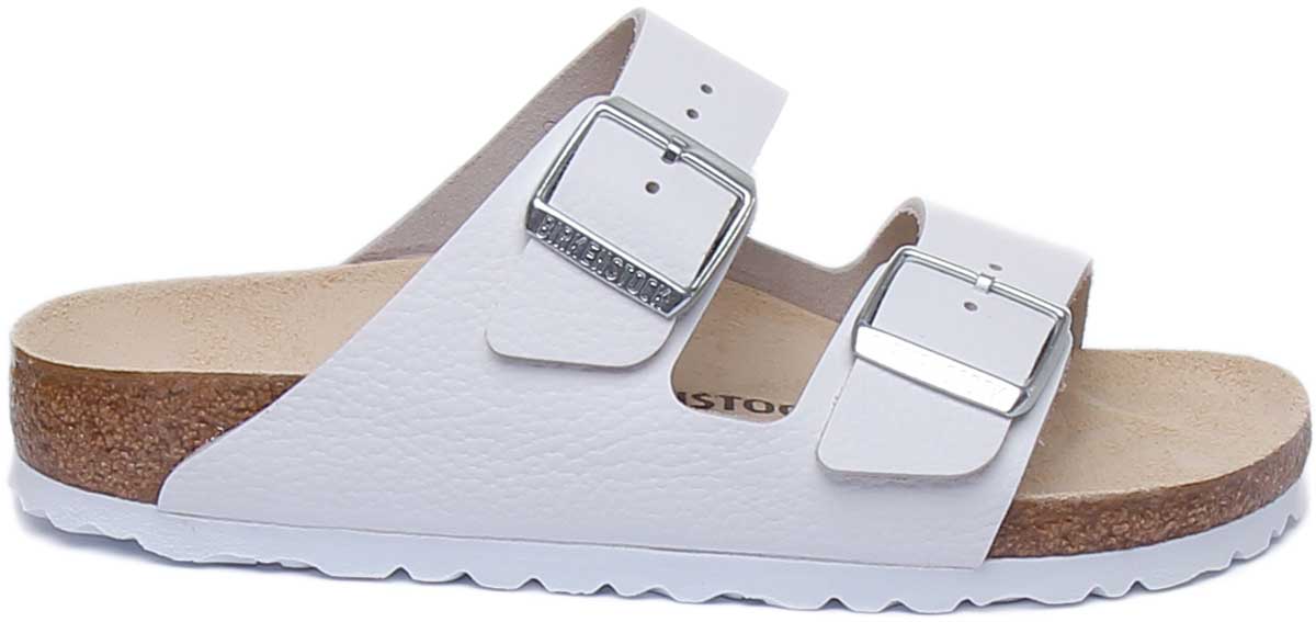 Birkenstock Arizona Sandalen met nubuck leren bandjes voor dames in wit