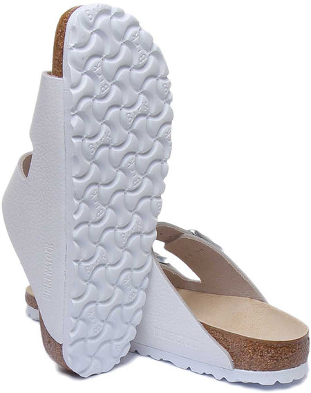 Birkenstock Arizona Sandalen met nubuck leren bandjes voor dames in wit