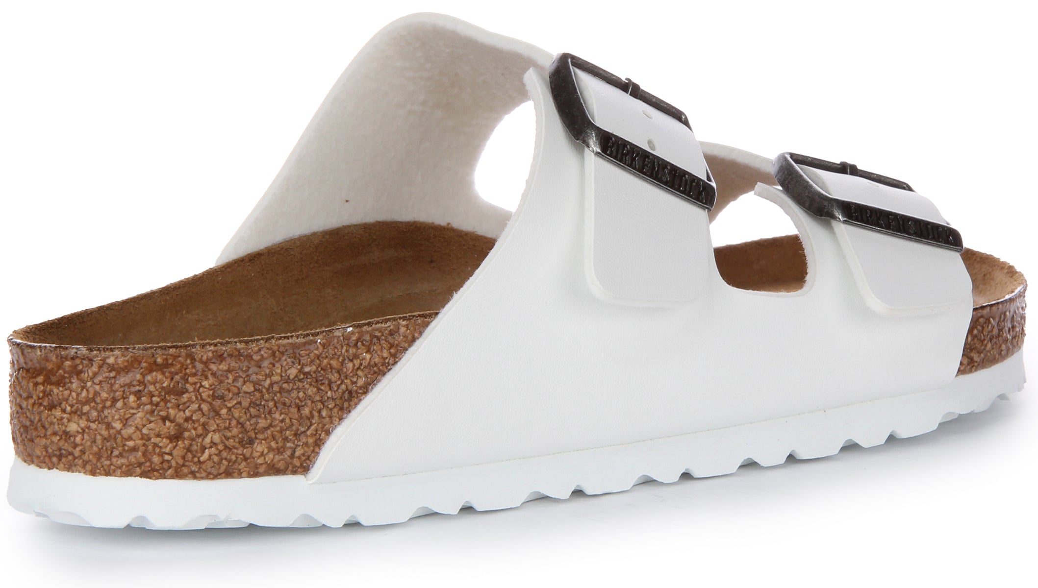 Birkenstock Arizona Birko Flor sandalen met dubbele riem in wit  