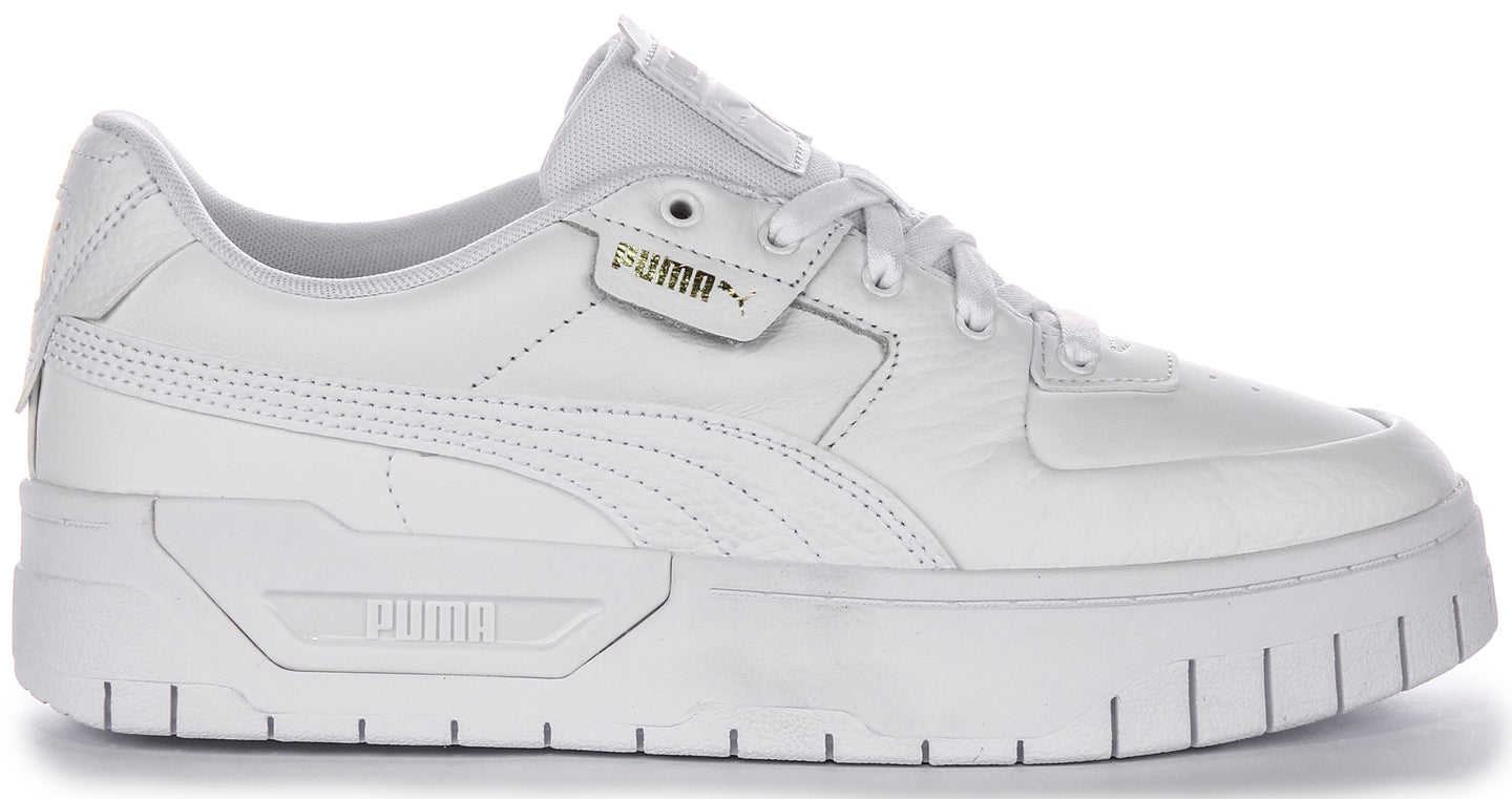 Puma Cali Dream Sneakers Donna in Pelle Bianca Modello con Lacci Classico