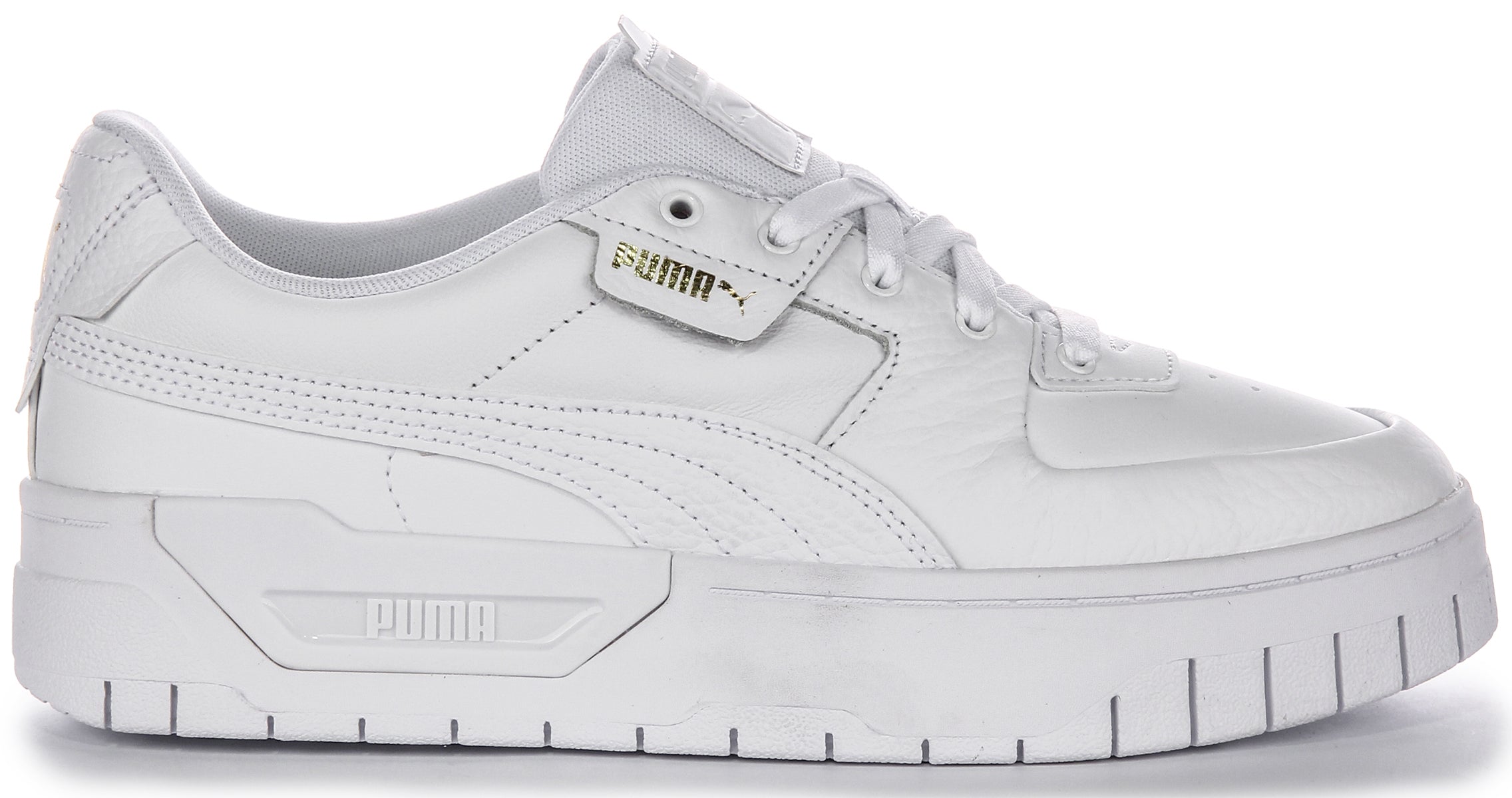 Puma Cali Dream Baskets Femme en Cuir Blanc Modèle à Lacets Classique