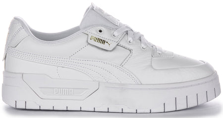 Puma Cali Dream Baskets Femme en Cuir Blanc Modèle à Lacets Classique