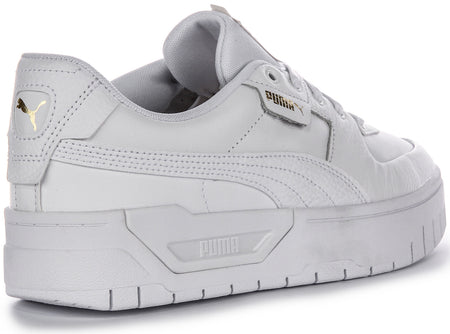 Puma Cali Dream Baskets Femme en Cuir Blanc Modèle à Lacets Classique