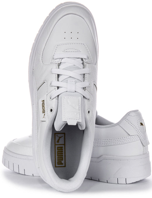 Puma Cali Dream Sneakers Donna in Pelle Bianca Modello con Lacci Classico