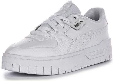 Puma Cali Dream Baskets Femme en Cuir Blanc Modèle à Lacets Classique