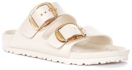 Birkenstock Arizona Eva Grote Gesp in Wit | Smalle Pasvorm
