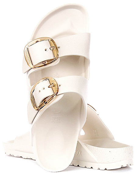 Birkenstock Arizona Eva Grote Gesp in Wit | Smalle Pasvorm