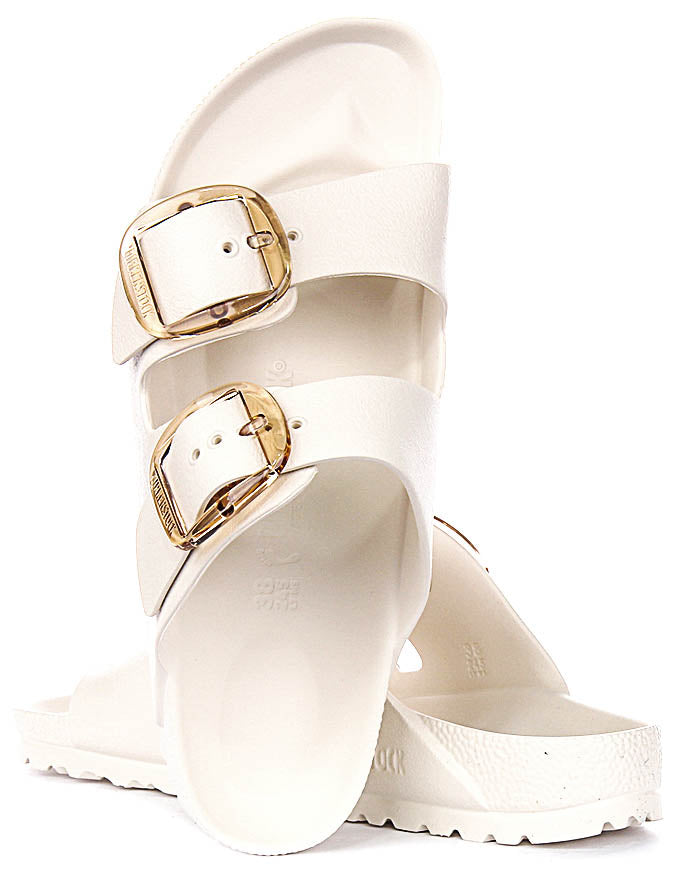Birkenstock Arizona Eva Grote Gesp in Wit | Smalle Pasvorm