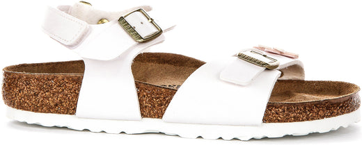Birkenstock Rio Kids in Bianco per Ragazzi | Vestibilità Regolare