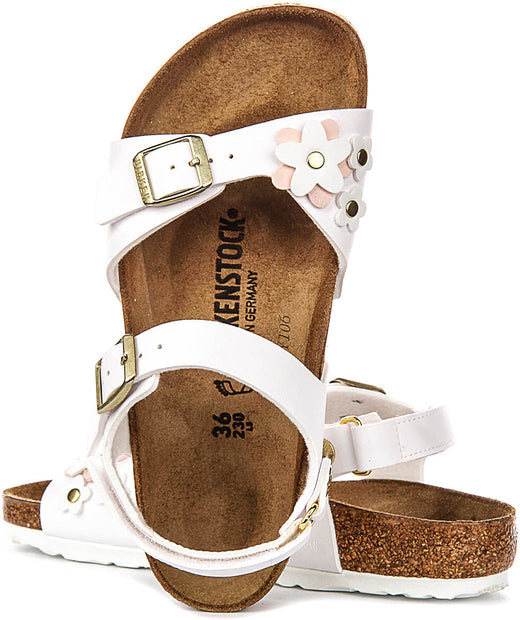 Birkenstock Rio Kids in Bianco per Ragazzi | Vestibilità Regolare