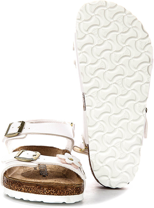 Birkenstock Rio Kids In White For Juniors | Regular Fit