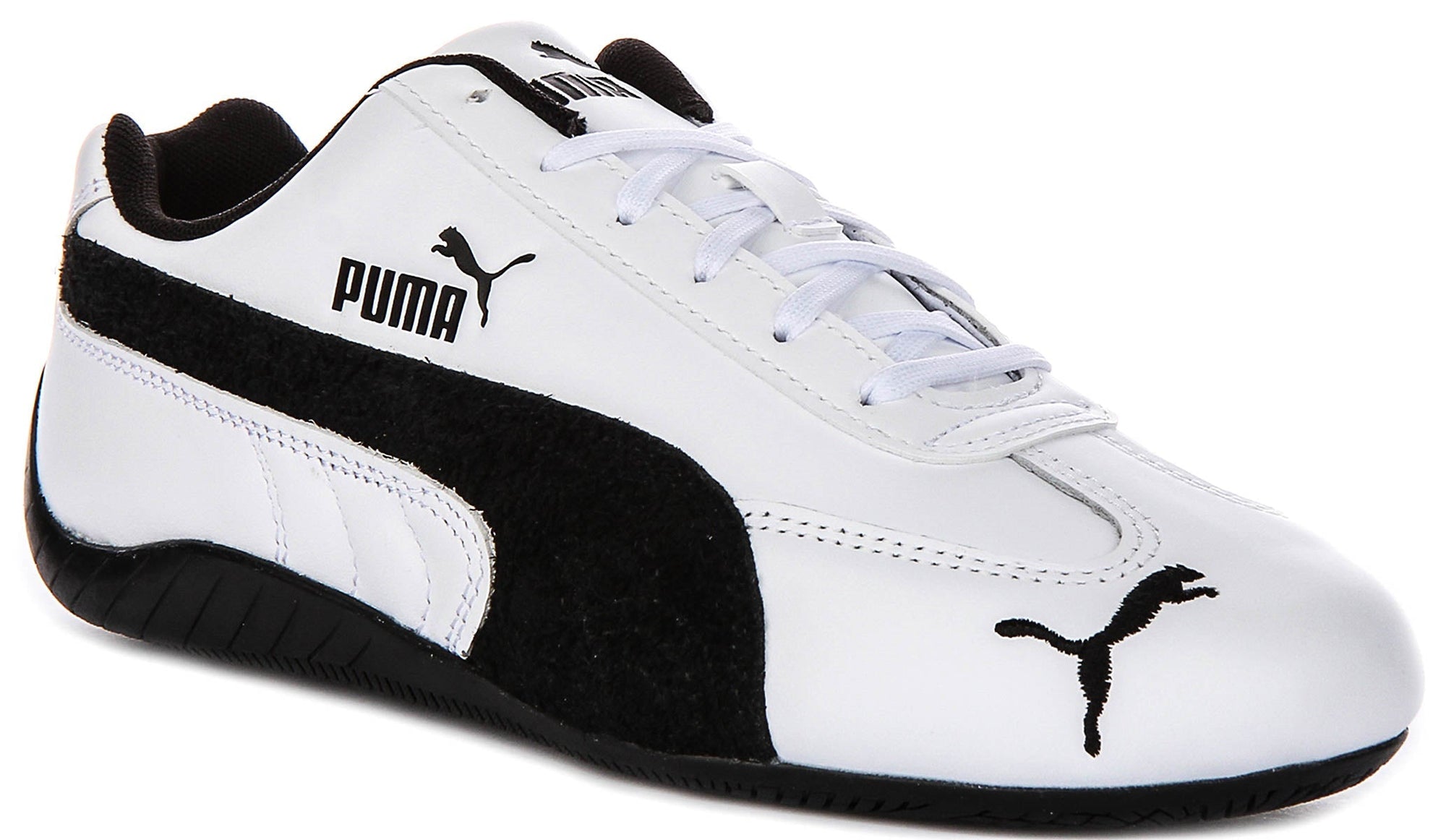 Puma Speedcat Leather in wit zwart voor unisex