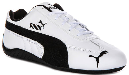 Puma Speedcat Leather in wit zwart voor unisex