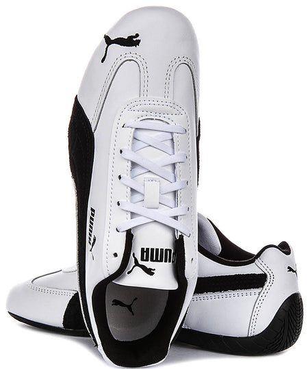 Puma Speedcat Leather in wit zwart voor unisex