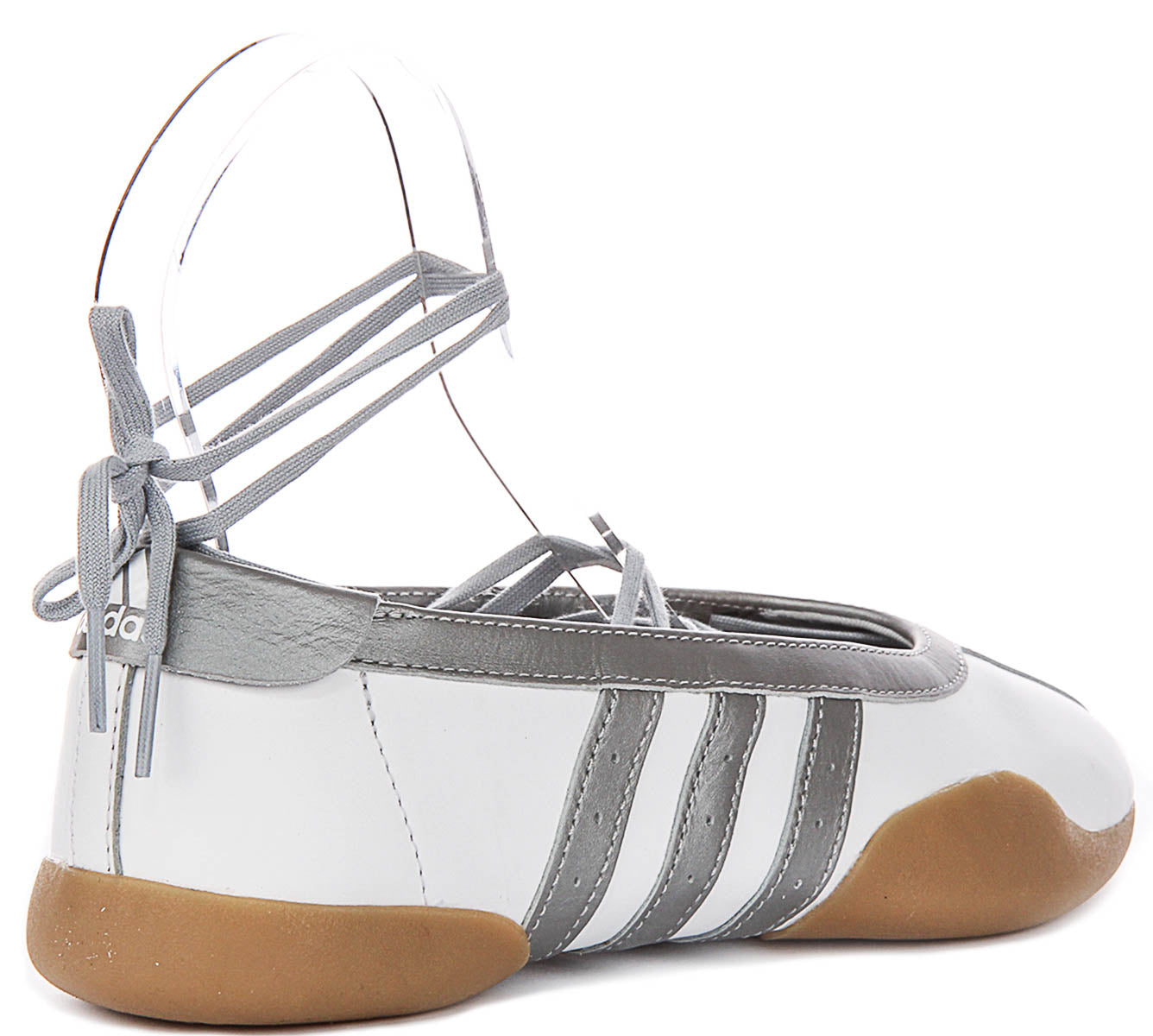 Adidas Taekwondo Ballet en blanc argenté pour femmes