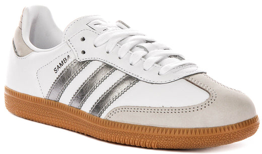 Adidas Samba OG in Wit Zilver voor Dames