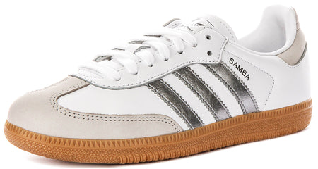 Adidas Samba OG in Wit Zilver voor Dames